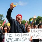 Anti-vaccine supporters celebrate Trump's claim about vaccine liquid