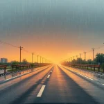 Extreme Rain Hazard on the Road