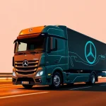 Mercedes Benz eActros 600 Electric Route Madrid-Zaragoza-Madrid