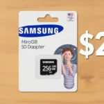 Samsung 256GB microSD card with SD adapter now only $20